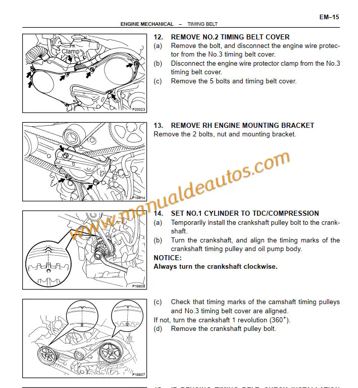 Manual de reparación, taller o servicio de motor 3.0L 1MZ-FE para Lexus ES300. Guía técnica para sincronización, culata y bloque de motor de los años 1997 a 1999.