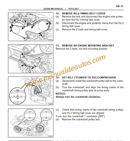 Manual de reparación, taller o servicio de motor 3.0L 1MZ-FE para Lexus ES300. Guía técnica para sincronización, culata y bloque de motor de los años 1997 a 1999.