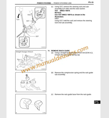 Manual de taller y servicio Lexus ES 350 GSV40 (2007-2012) en inglés. Manual de reparación interactivo HTML con datos técnicos de fábrica.