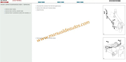 Manual de taller y reparación de frenos y suspensión Lexus GX460 (2009-2013). Manual de servicio para el sistema de frenado y chasis de la serie URJ150.