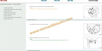 Manual de taller y reparación de frenos y suspensión Lexus RX400h (2006-2008). Manual de servicio de chasis y frenado regenerativo para la serie MHU38.