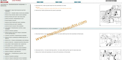 Manual de reparación, taller o servicio de la transmisión automática A760F Lexus GX460. Guía de mantenimiento para la caja de cambios 4WD (2009-2013).