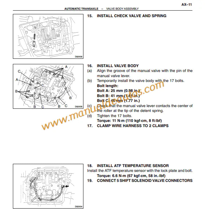 Manual de reparación, taller o servicio de la transmisión automática U140E y U140F Lexus RX 300. Guía de mantenimiento de caja de 4 velocidades para modelos 1998-2003.