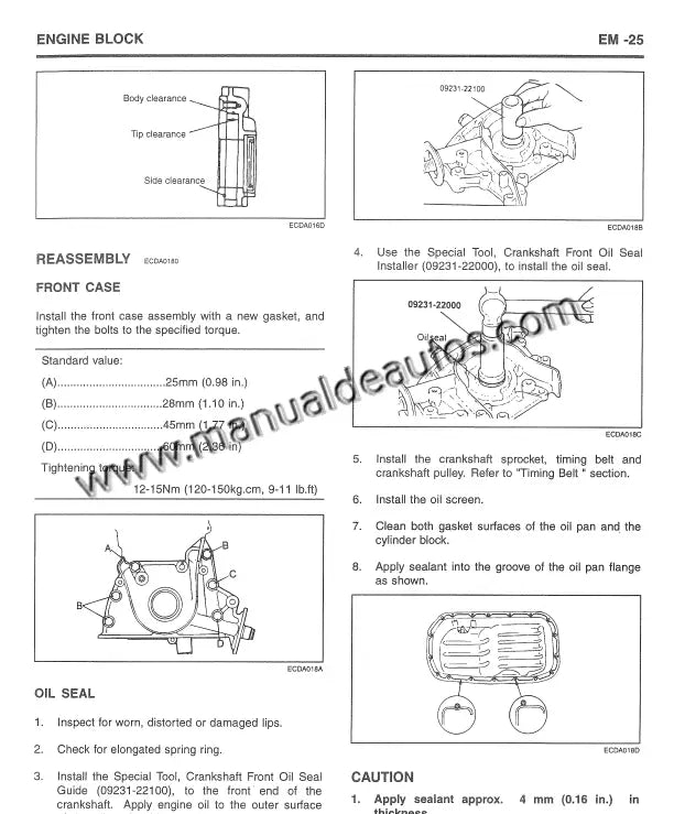 Imagen del motor del Hyundai Accent 2000–2005 con información sobre mantenimiento y reparación.