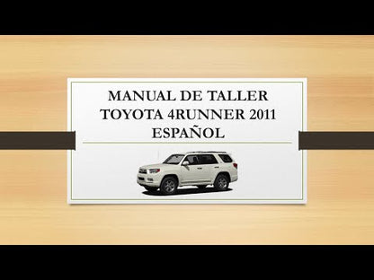 Manual de Taller, Reparación y Servicio Toyota 4Runner 2011 Español