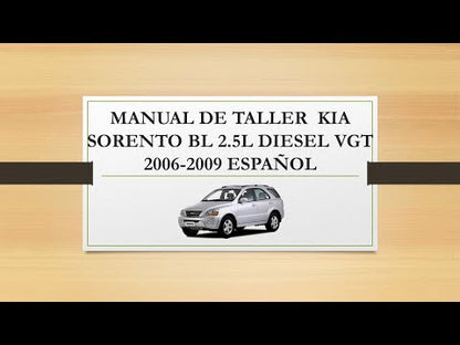 Manual de Taller, Reparación y Servicio Kia Sorento 2.5L CRDi VGT 2007-2009 Español