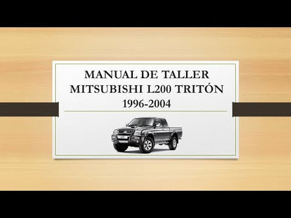 Manual de Taller, Reparación y Servicio Mitsubishi L200 Triton 1996-2004