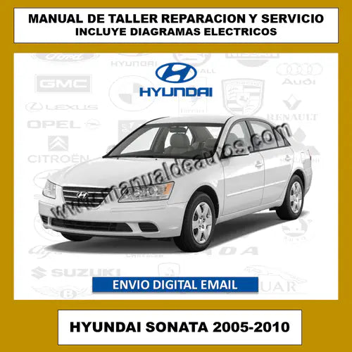 Imagen de portada del manual de reparación del Hyundai Sonata 2005-2010 con diagramas eléctricos.